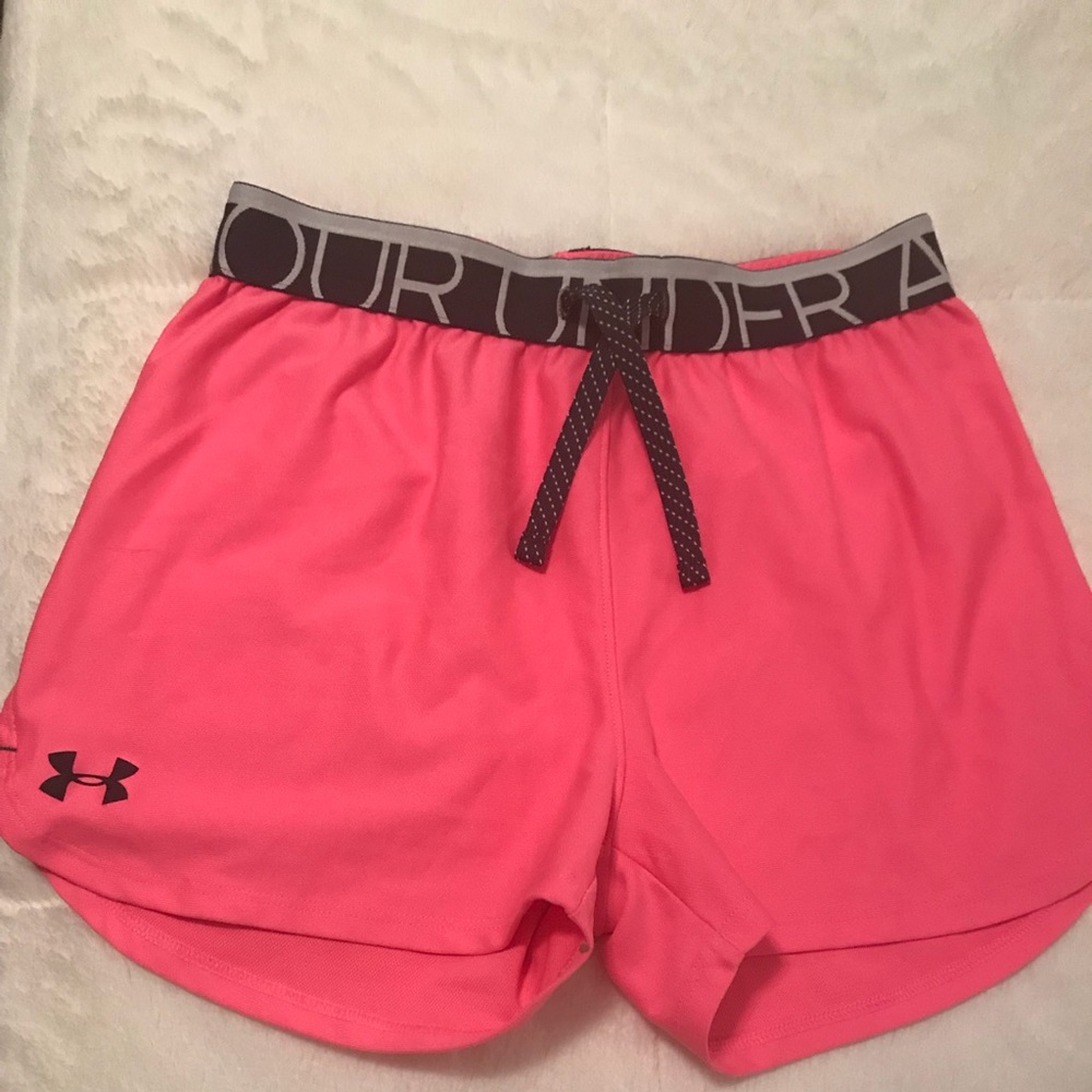 Under Armor shorts.  Girls size large.